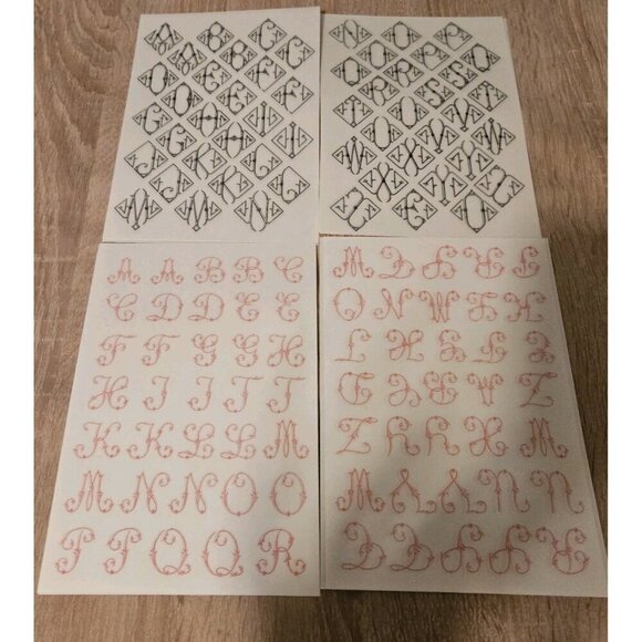 Anna Griffin Monogram, Rub On  Transfers New - Picture 3 of 4